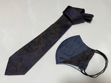 画像をギャラリービューアに読み込む, 【ネクタイ&マスクセット】AlligatorBrownPurple